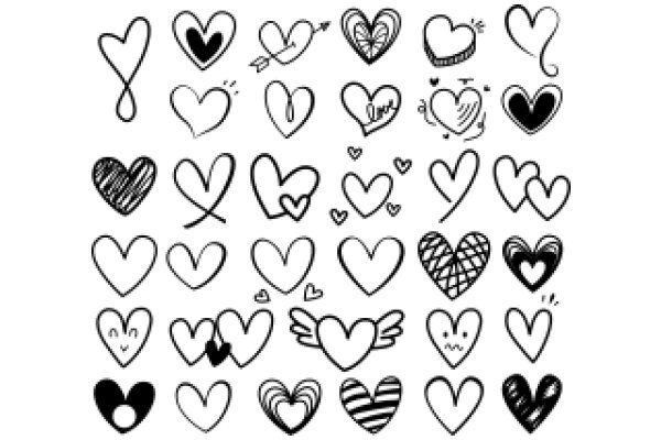 A Collection of Lovely Heart Drawings