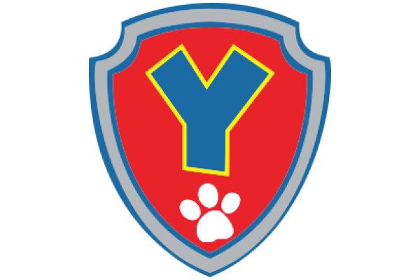 Vibrant Logo Design with a Paw Print and the Letter Y