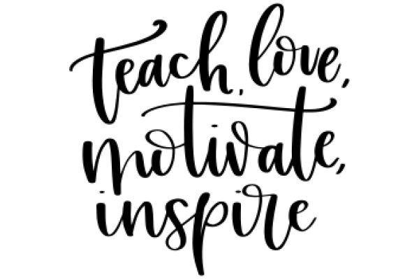 Inspirational Quote: Teach, Love, Motivate, Inspire