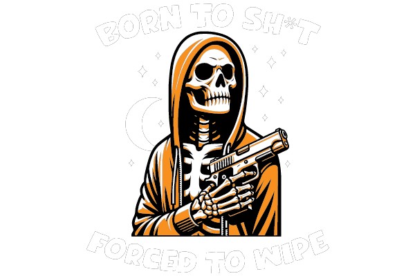 Born to Sh*t: The Forced Wipe of a Skeletal Hoodie Holder