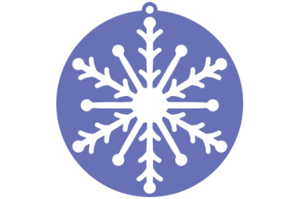 Stylized Snowflake Design on a Circle Background