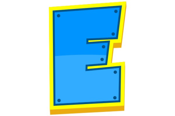 Vibrant 3D Letter E in a Stylized Design