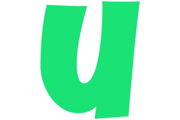 Vibrant Green Letter 'U' in a Modern Font