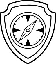 A Symbolic Emblem: A Shield with a Compass at its Heart