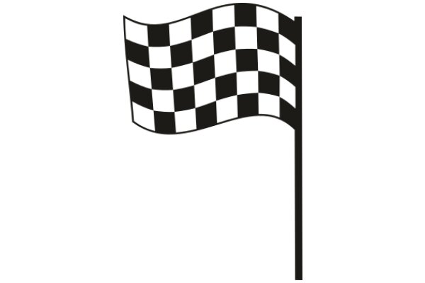 A Checkered Flag in a White Background