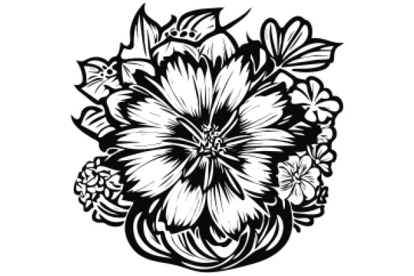 Stylized Floral Design: A Illustration