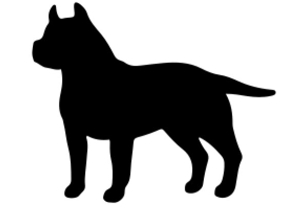 A Silhouette of a Dog, Standing Alone