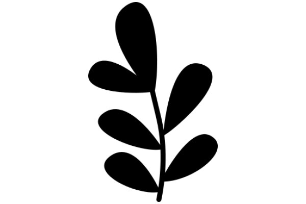 Simplistic Line Drawing of a Plant