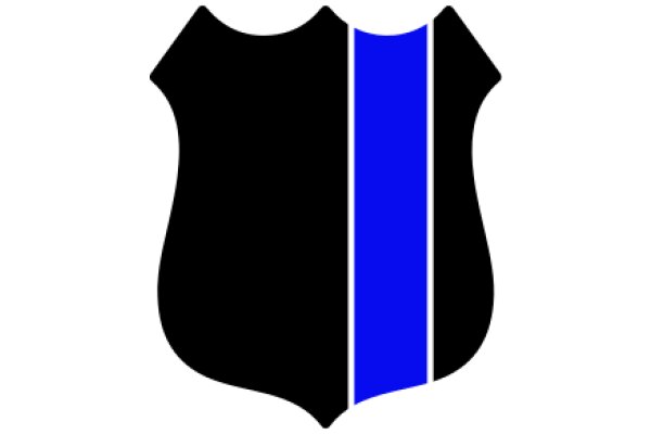 Stylized Police Badge with Blue Stripe