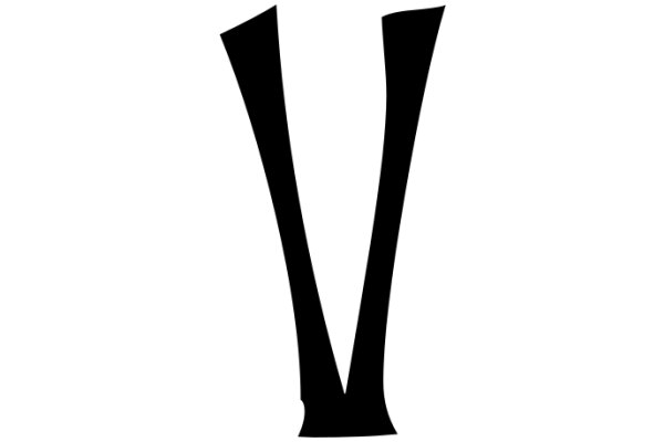 Simplicity in Design: A Black Letter 'V'