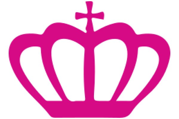 Vibrant Pink Crown with Cross Symbol