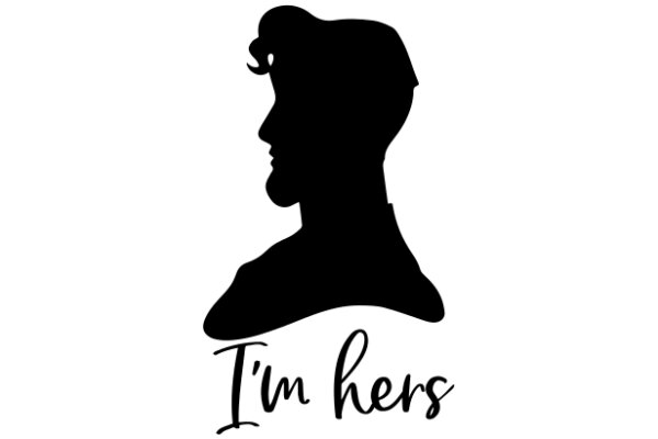 A Silhouette of a Man with the Text 'I'm Hers' Below It