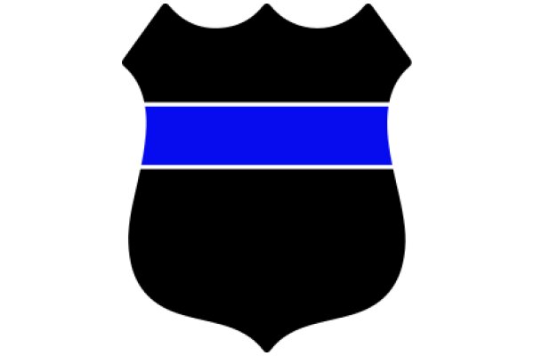 Stylized Police Badge with Blue Stripe