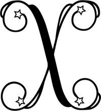 Stylized Monogram with Star Accents