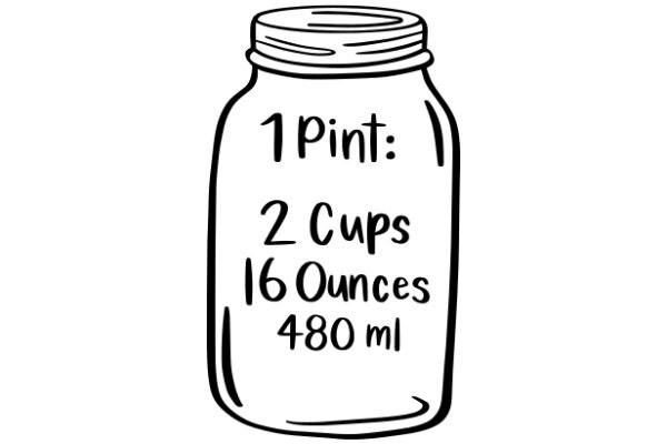 A Simple Illustration of a Mason Jar with a Label