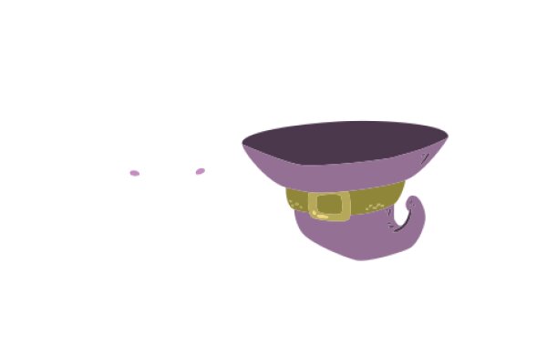 A Purple Hat with a Gold Buckle