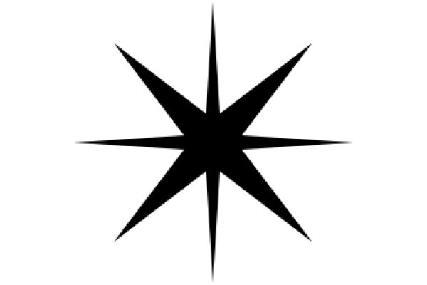 Simplicity in Design: A Black Star on a White Background