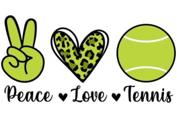 A Graphic Design Representation of the Love for Tennis and Peace