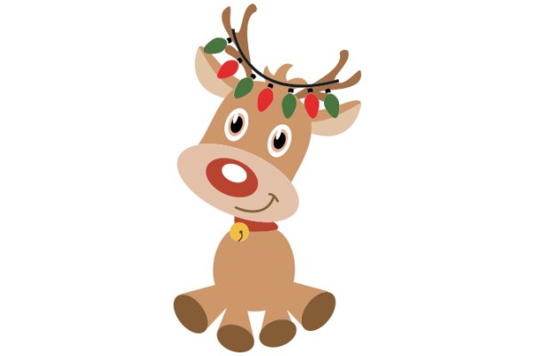 A Festive Reindeer: A Holiday-Themed Illustration