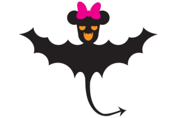 Whimsical Cartoon: A Playful Combination of a Bat and a Minnie Mouse Character