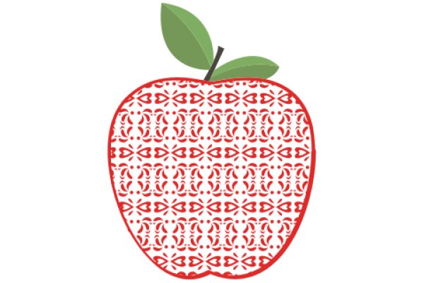 Vibrant Apple with a Patterned Design