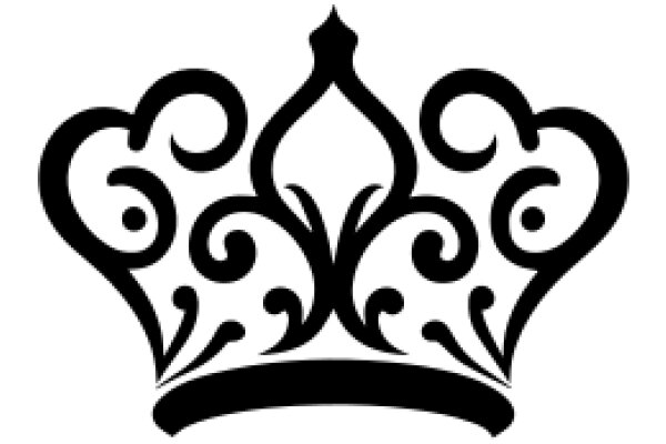 Elegant Black Crown Icon