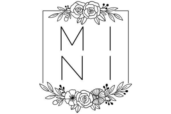 Elegant Floral Logo with the Word 'Mini' in a Stylized Font