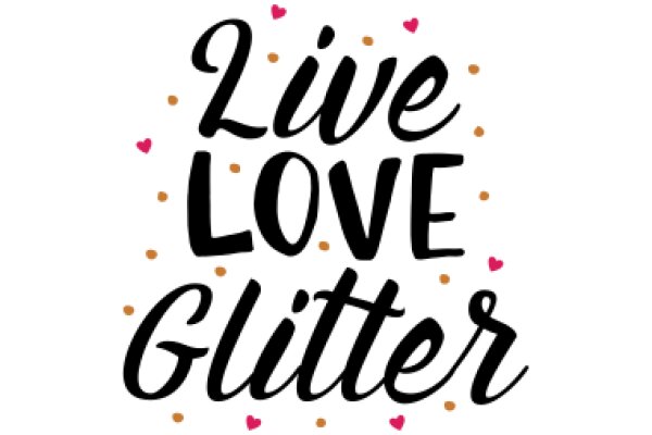 Live, Love, Glitter: A Motivational Quote