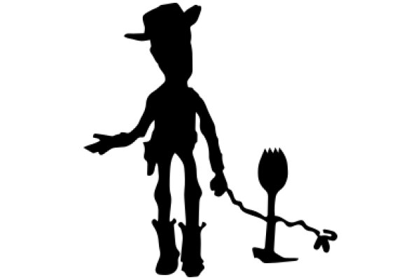 Silhouette of a Cowboy and His Spatula