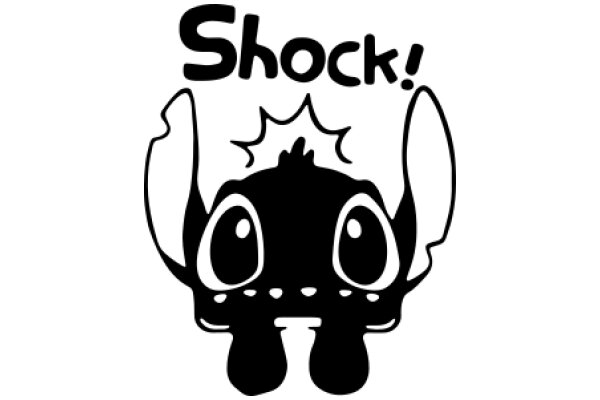 Shock! A Playful Take on the Word 'Shock' with a Cartoon Character