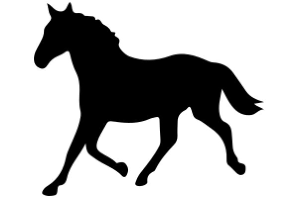 Silhouette of a Galloping Horse