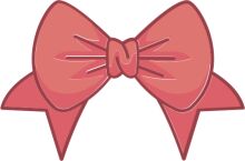 A Pink Bow on a White Background