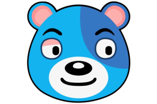 A Friendly Blue Bear with a Smile