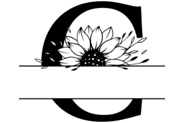 Stylized Letter C with a Flower Design