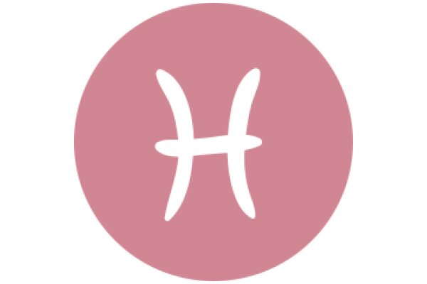 A Simple, Pink Logo with a White Letter 'H'