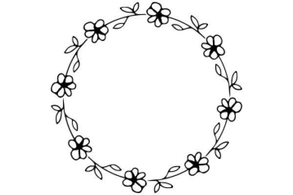 Elegant Black Flower Wreath