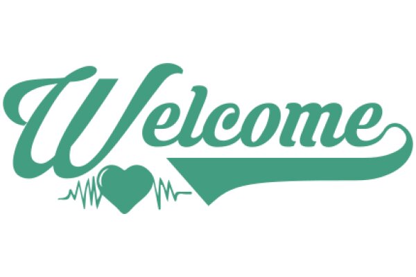 Welcome Sign with Heartbeat Design