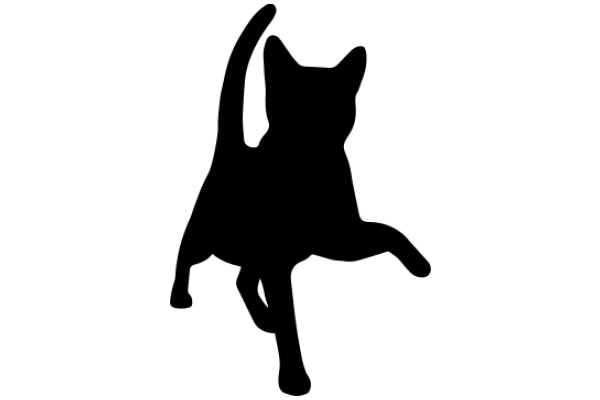 Silhouette of a Cat in Motion