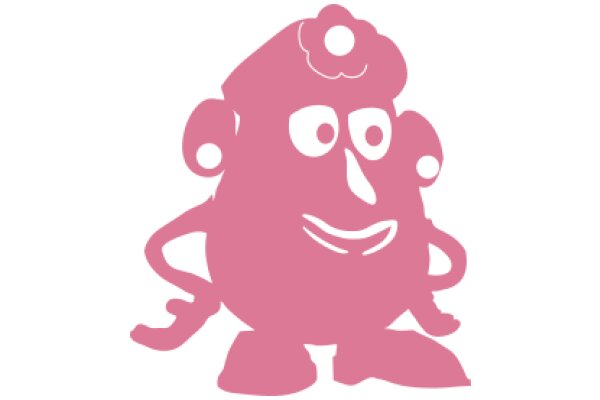 A Friendly Pink Character with a Smile