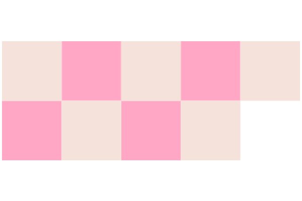 Pink Checkered Pattern on a White Background