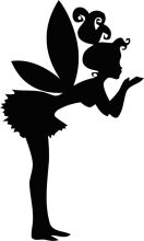 Silhouette of a Fairy with a Kissing Mouth