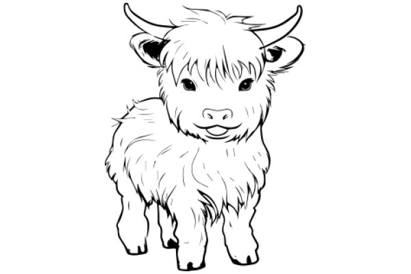 A Whimsical Illustration of a Yak, Capturing its Charm and Personality