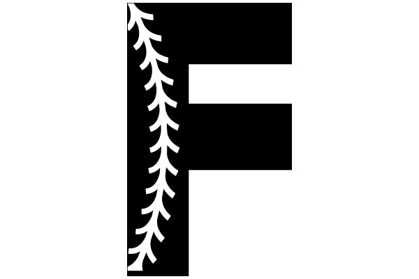 Stylized Letter 'F' with a Tree Branch Design