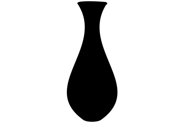 Simplistic Black Vase against White Background