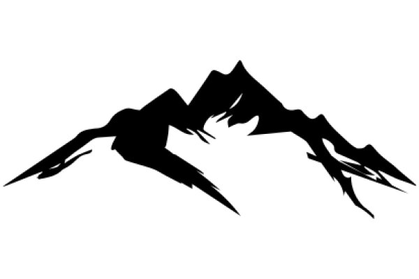 Silhouette of a Mountainous Bird in Flight