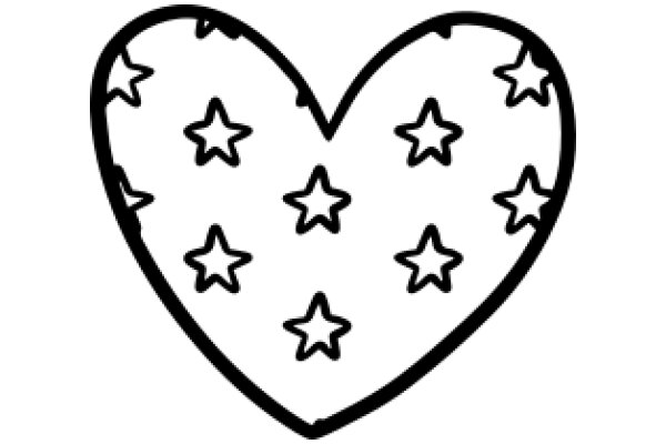 Whimsical Star-Studded Heart