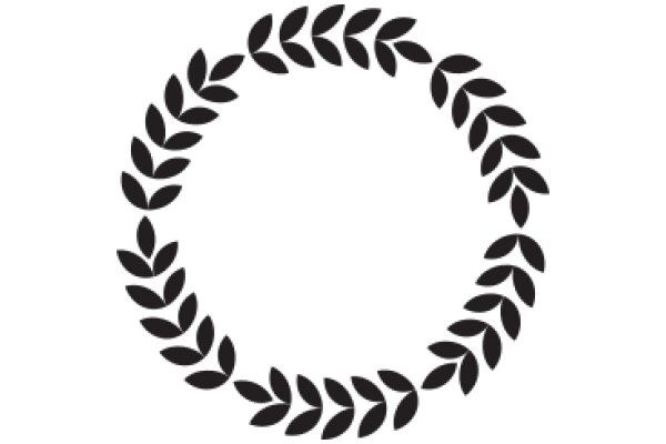 Elegant Black Laurel Wreath