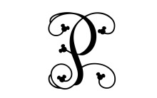 Elegant Black Monogram on a White Background