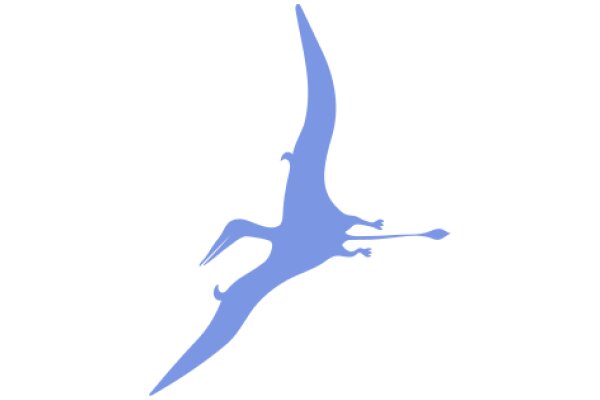 A Blue Silhouette of a Bird in Flight