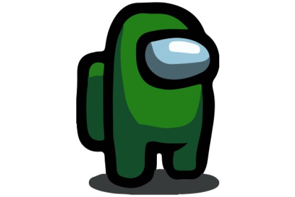 A Friendly AI Companion: A Green and Black Cartoon Character